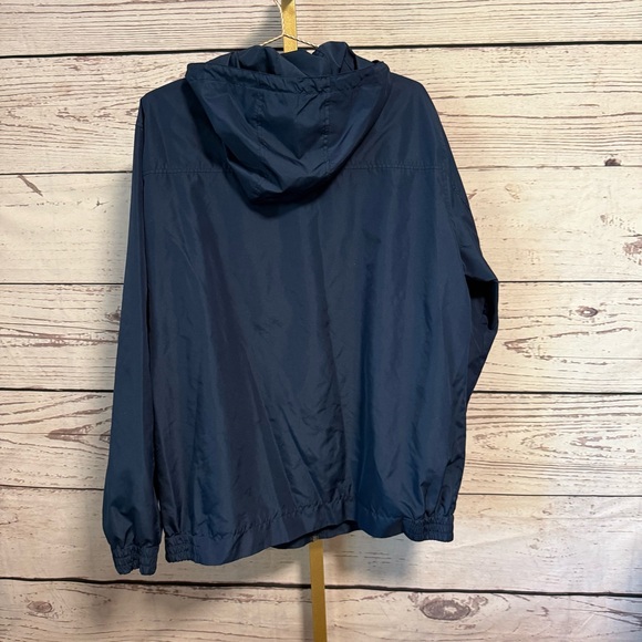 Goodfellow & Co Blue Windbreaker Lightweight Hooded Jacket - Picture 3 of 6